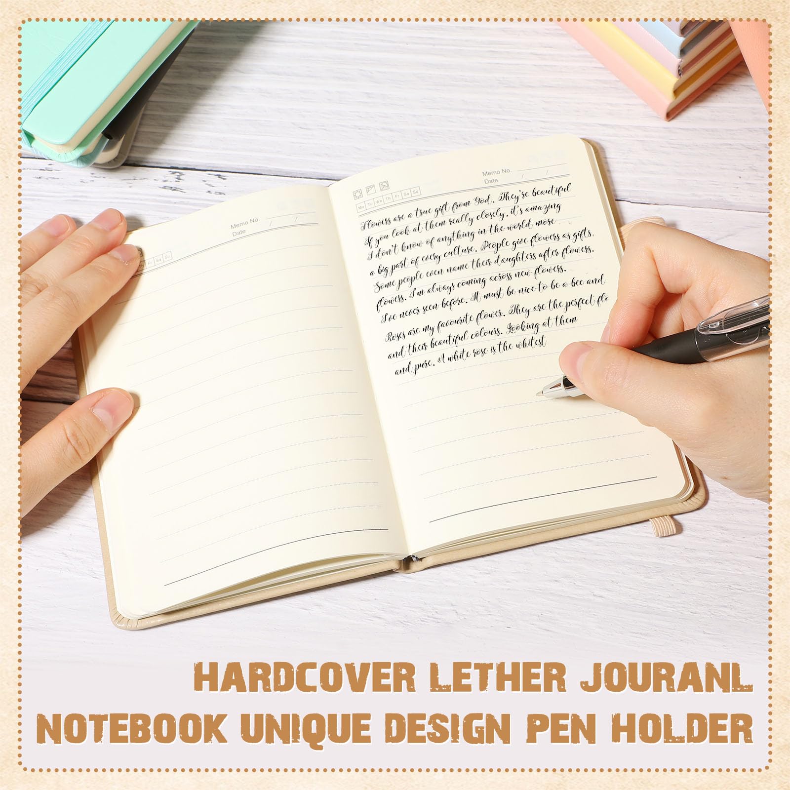 SLYNSHome Pocket Small Notebook Journals For Women Men,Mini Notebooks
