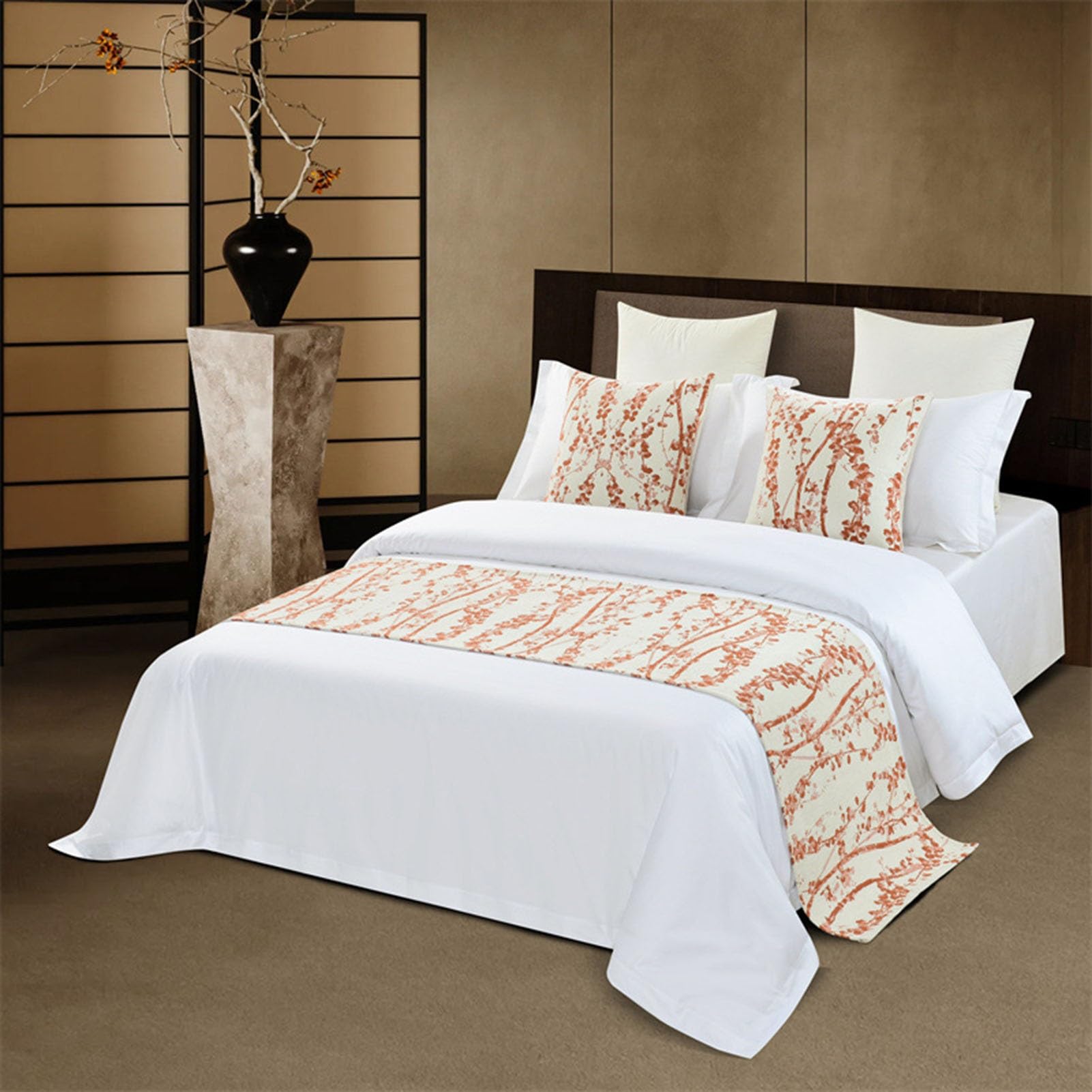IINCOOY Chenille Footboard Throw (Pillowcases Not Included)
