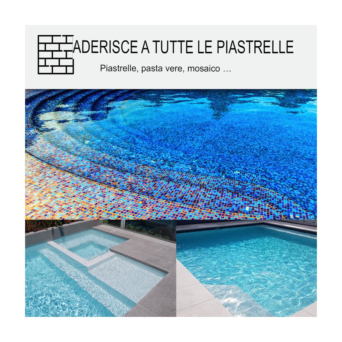 ARCANE INDUSTRIES Vernice per bordo piscina, per piastrelle della piscina - ARCAPOOL - 440-5 kg (fino a 15m² per 2 strati) Azzurro