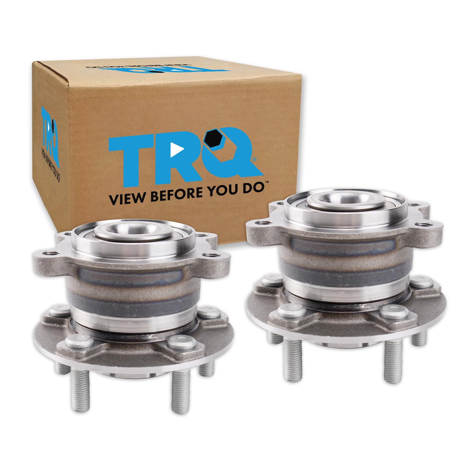 TRQ Rear Left and Right Wheel Bearing and Hub Assembly Set 2 Piece