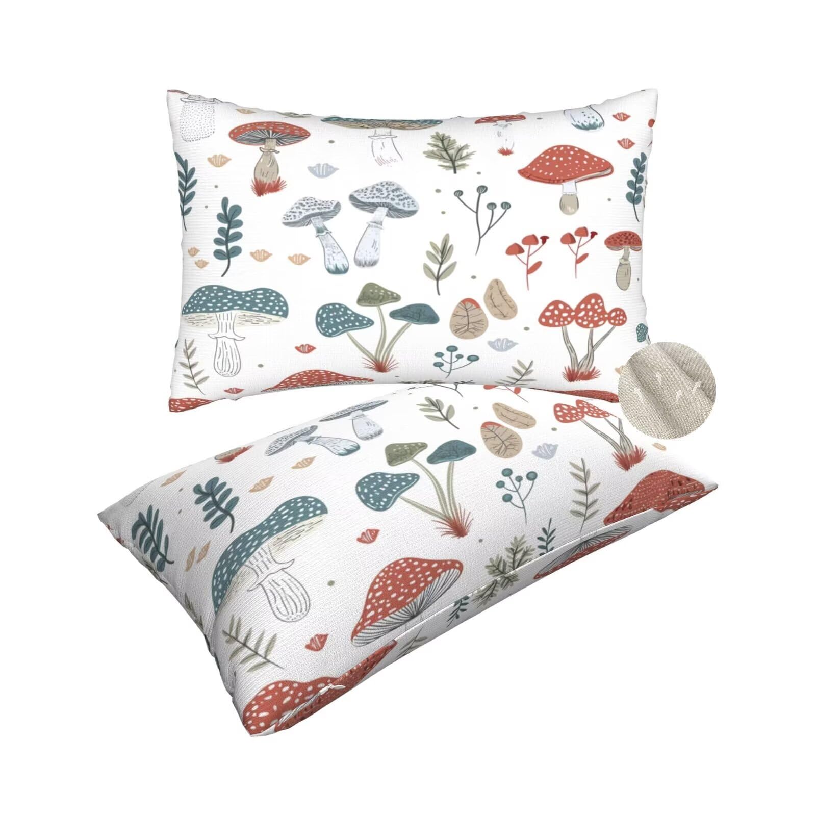 Coussins décoratifs maison 60x90 rectangulaire champignons zt337