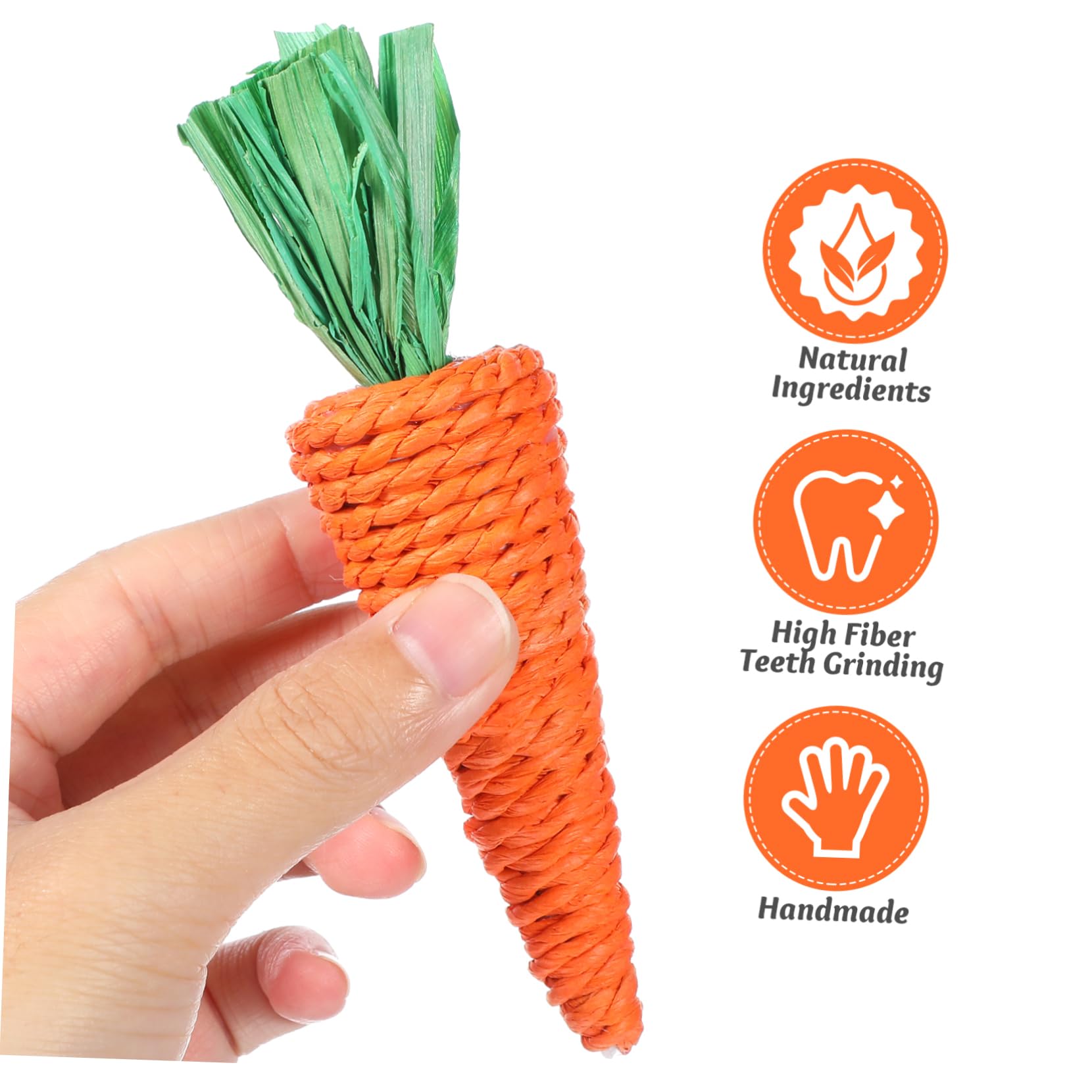 Sosoport 30pezzi Giocattoli Masticabili Per Piccoli Animali Da Carote Intrecciate Per Conigli e Criceti Giocattoli Comfortanti Per Roditori Perfetti Per Masticare e Igiene