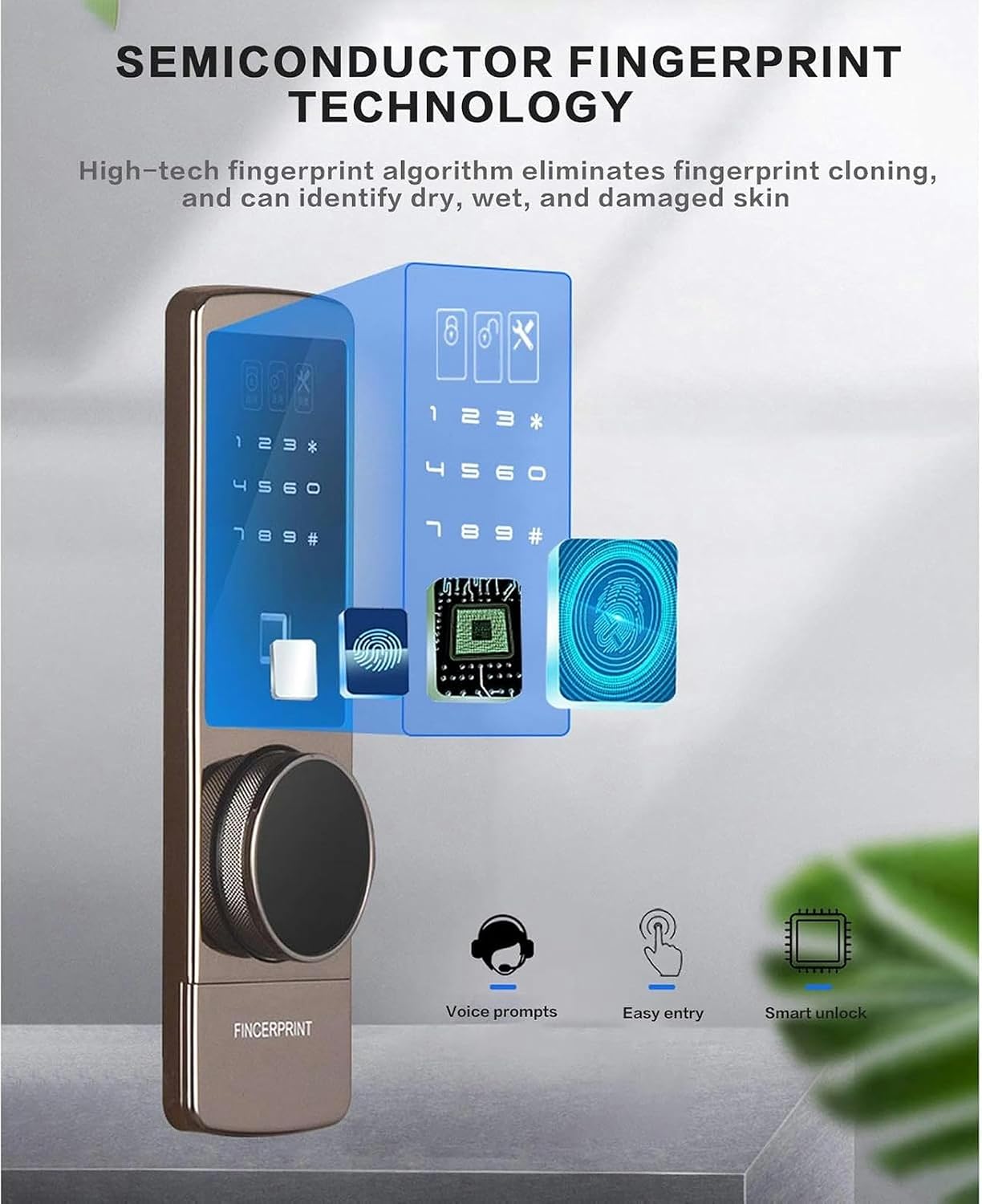 AMNOOL Home Safe Fireproof Waterproof, Digital Home Security with Programmable Keypad and Spare Keys, Document Safe for Money Medicine Valuables Id Biometric Fingerprint-1