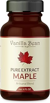 Pure Maple Extract for Baking and Flavoring - 4 OZ - Premium Quality Natural Flavors for Baked Goods, Desserts, & Cooking