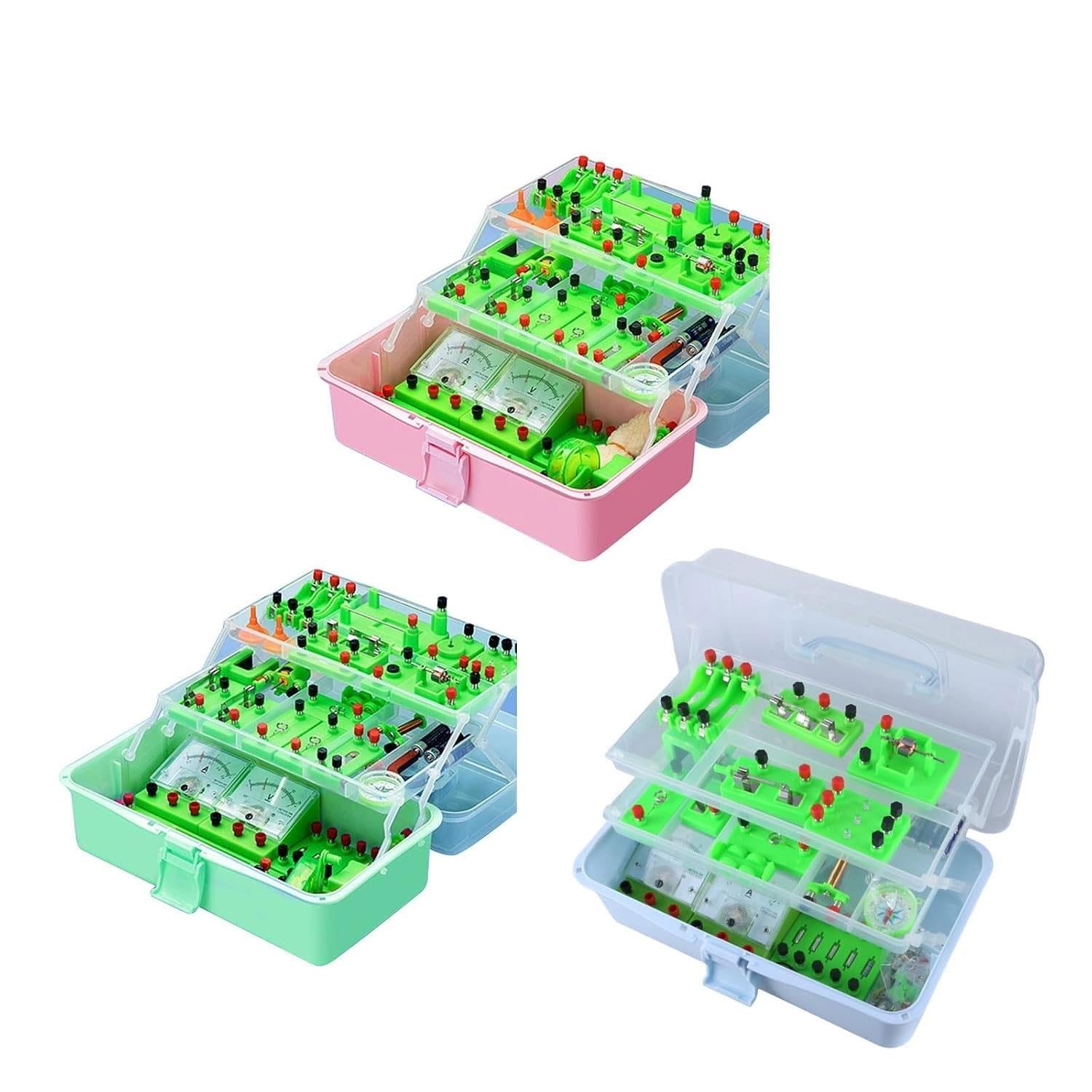 Kit for esperimenti su elettricità e magnetismo Laboratorio di fisica | Kit di base for l'apprendimento dell'elettricità nei circuiti di base Elettromagnetismo