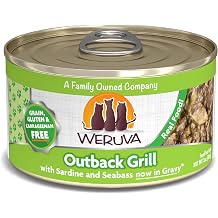 Weruva Classic Cat Food, Outback Grill with Sardine & Seabass in Gravy, 3oz Can Pack of 24
