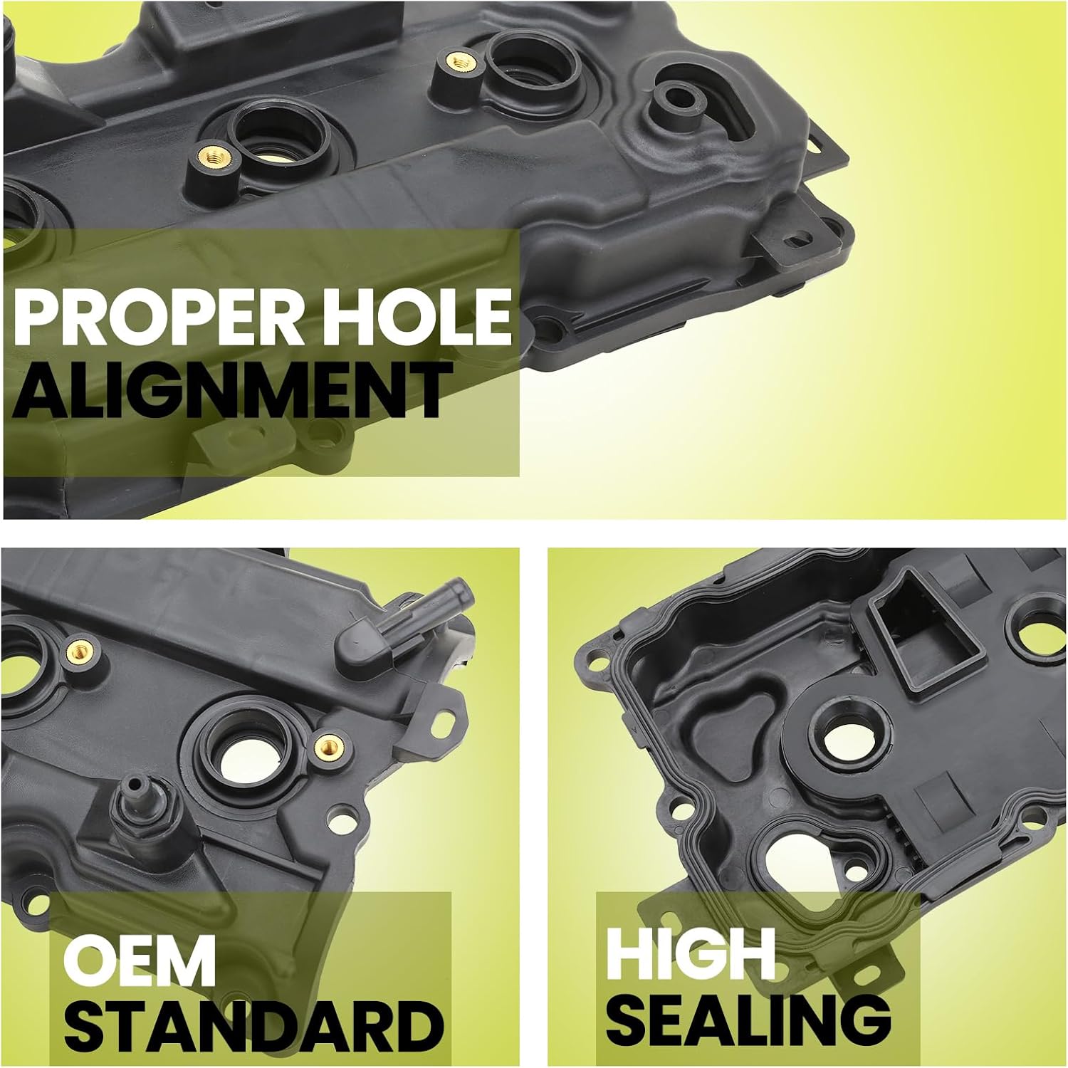 Valve Cover Set Compatible with Altima Murano Pathfinder Quest QX60 JX35 2007-2015 3.5L V6 Replace 13264JN01A 13264JN11B