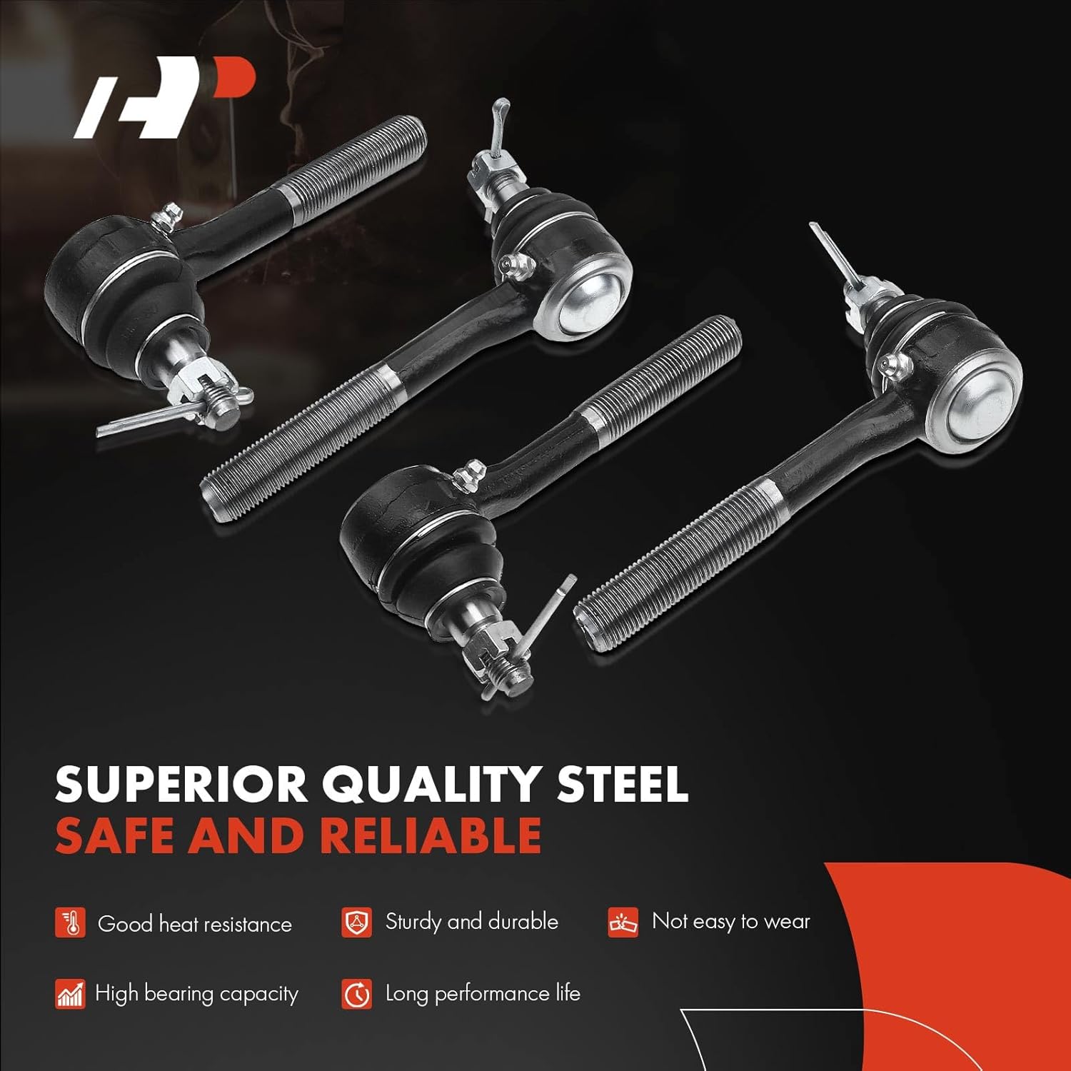 A-Premium Set of 8, Front Upper Lower Ball Joint, Inner Outer Tie Rod End, Compatible with Nissan Pathfinder 1993-1995, Pickup 1995-1997, D21 1994