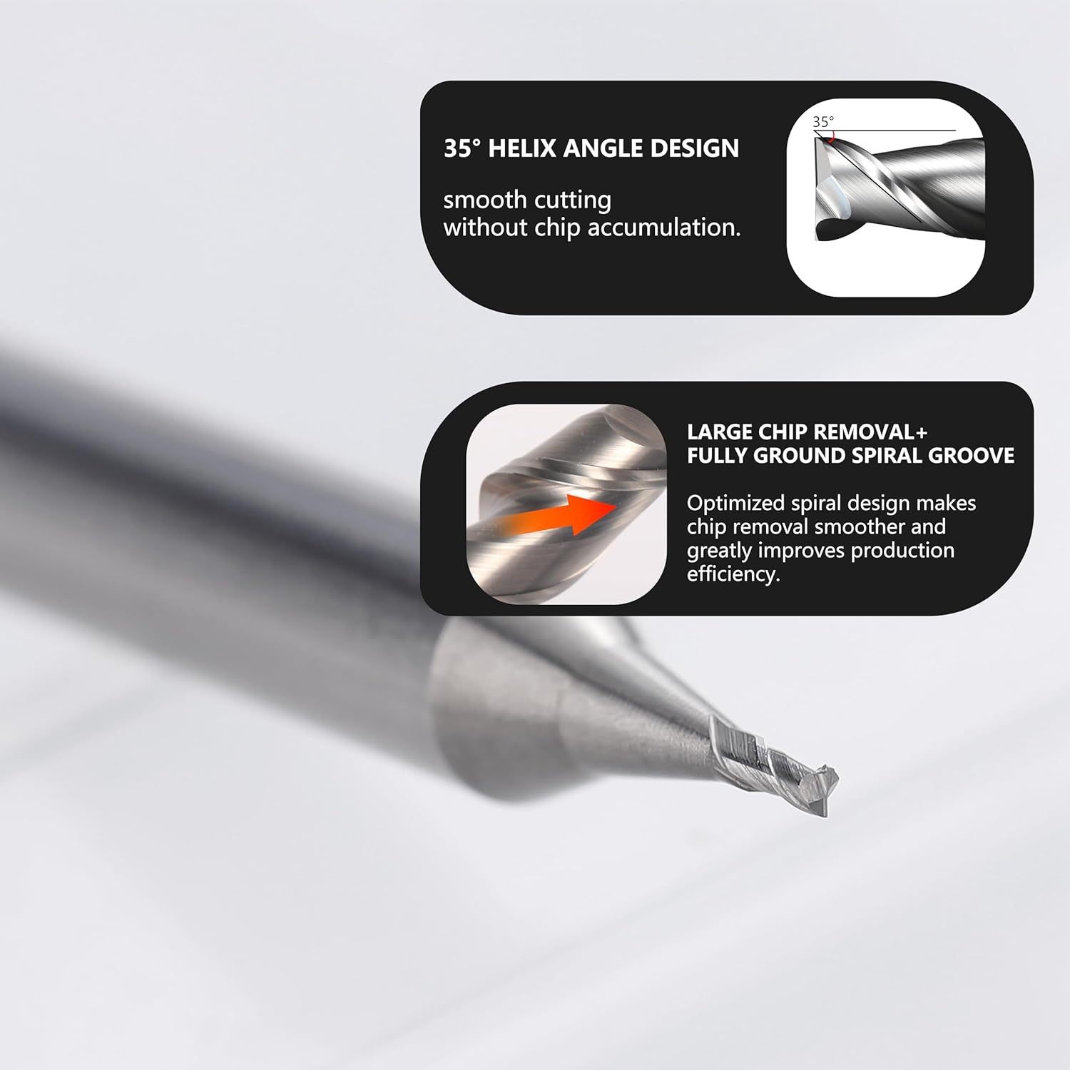 3PCS 0.2mm Micro Carbide Flat End Mill 2 Flutes Uncoated Micro Grain Milling Cutters CNC Cutting Tools for Aluminum