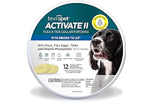 TevraPet Activate II Flea and Tick Collar for Dogs: 12-Month Pest Prevention Solution