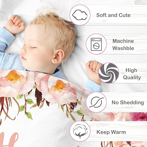 Miniatura 158 de Manta de bebé personalizada para niños, manta de bebé personalizada con nombre súper suave para niños, mantas de elefante personalizadas para bebés