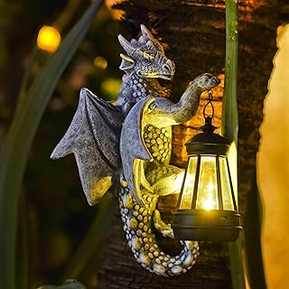 Dragon Tree Hugger Garden Decor - 9.3 Inch Garden Statues Lawn Ornaments...