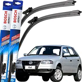 Par Palheta Limpador Parabrisa Dianteiro Silicone Bosch Paleta Gol G3 1999 á→2006