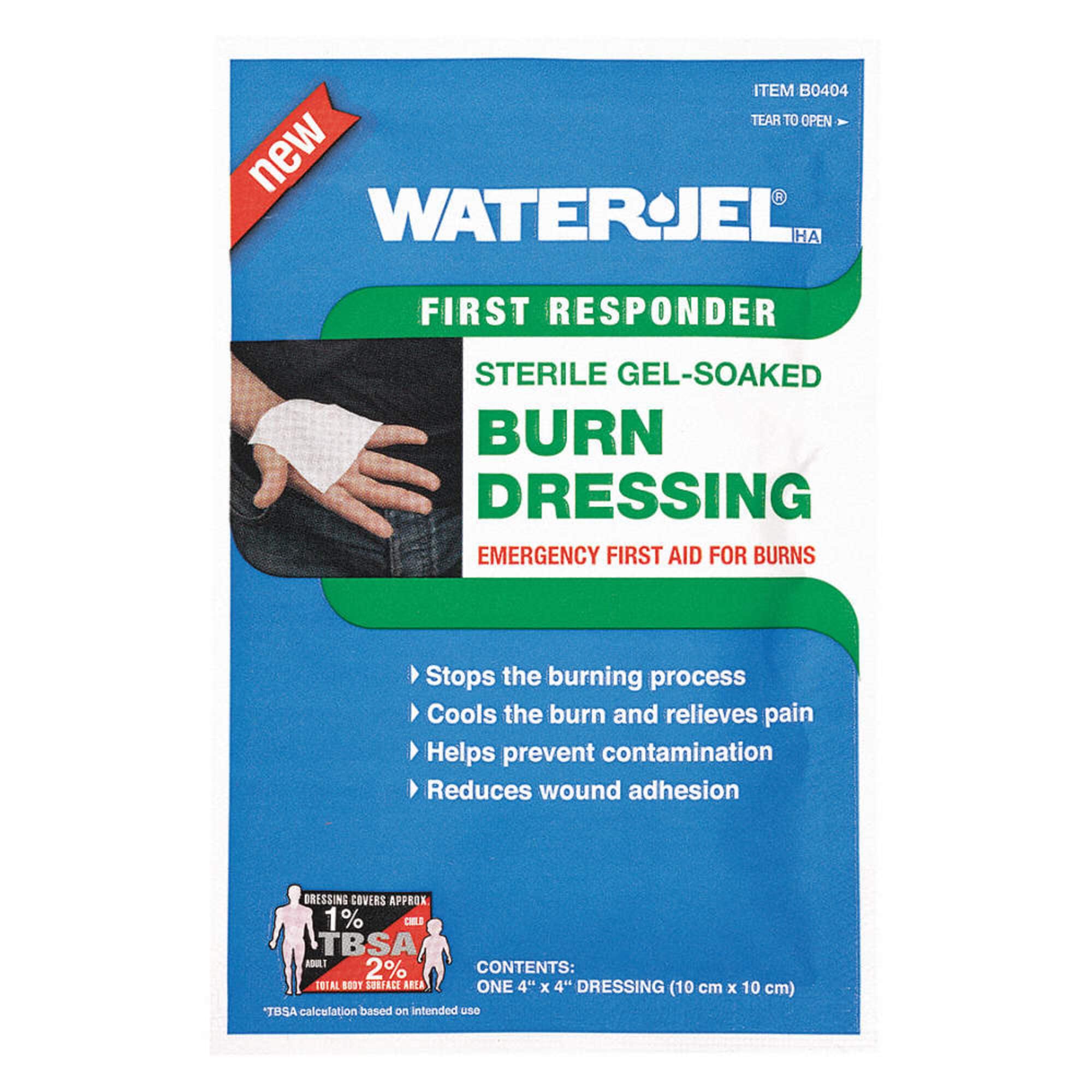 Burn Dressing, Sterile, Blue, 4