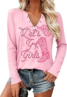 Country Music Shirts for Women Long Sleeve Western Concert Outfits