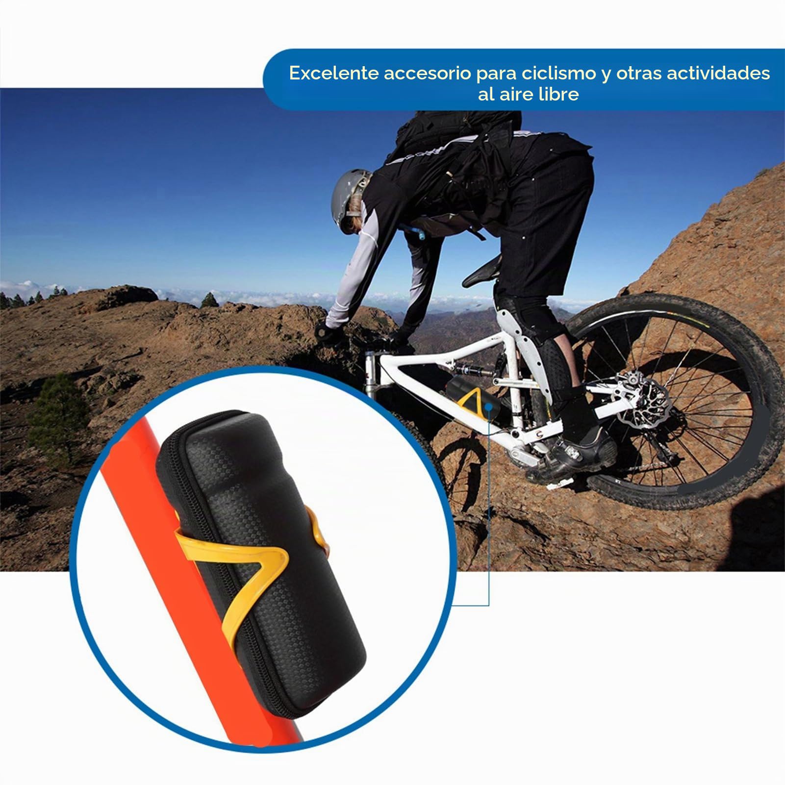 VGEBY Bolsa para Bicicleta, Caja de Herramientas de reparación Impermeable Negra para Ciclismo, portaherramientas para Bicicleta de Carreras