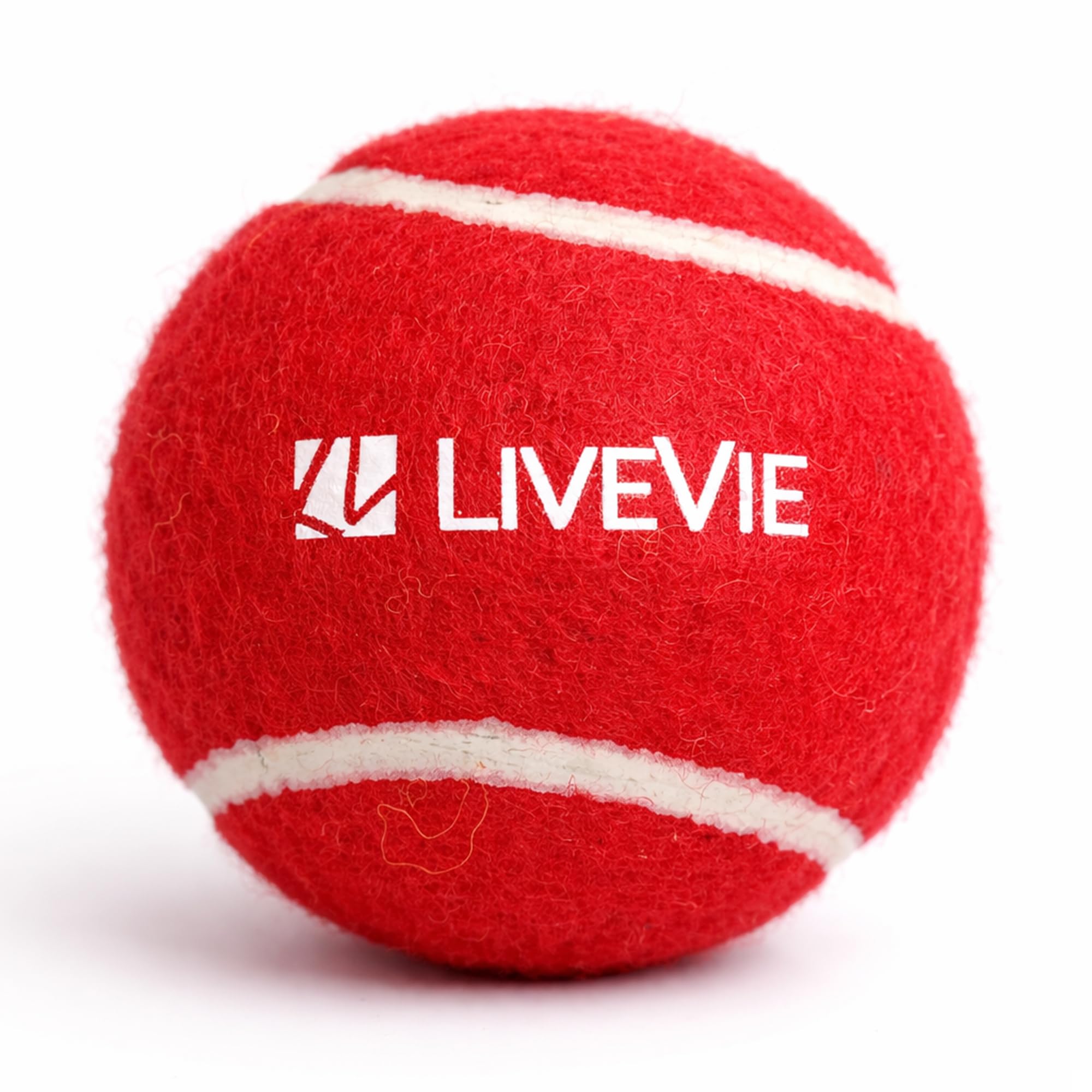 LIVEVIE Professionelle Cricket-Tennisbälle – gut sichtbare Trainingsbälle in fluoreszierendem Grün und klassischem Matchrot – strapazierfähige Gummi- und Wollfaser – Standard 6,3 cm – 6 & 12 Stück
