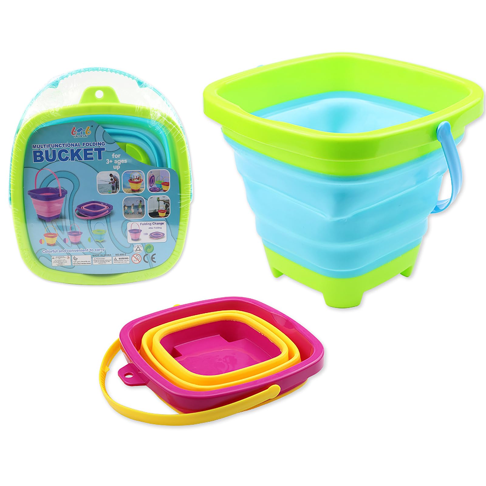 Juego de red de pesca para niños, red de aterrizaje telescópica con cubo, red de mariposas pequeñas e insectos, bolsa de almacenamiento para agua dulce, lago, estanque, jardín, actividades al