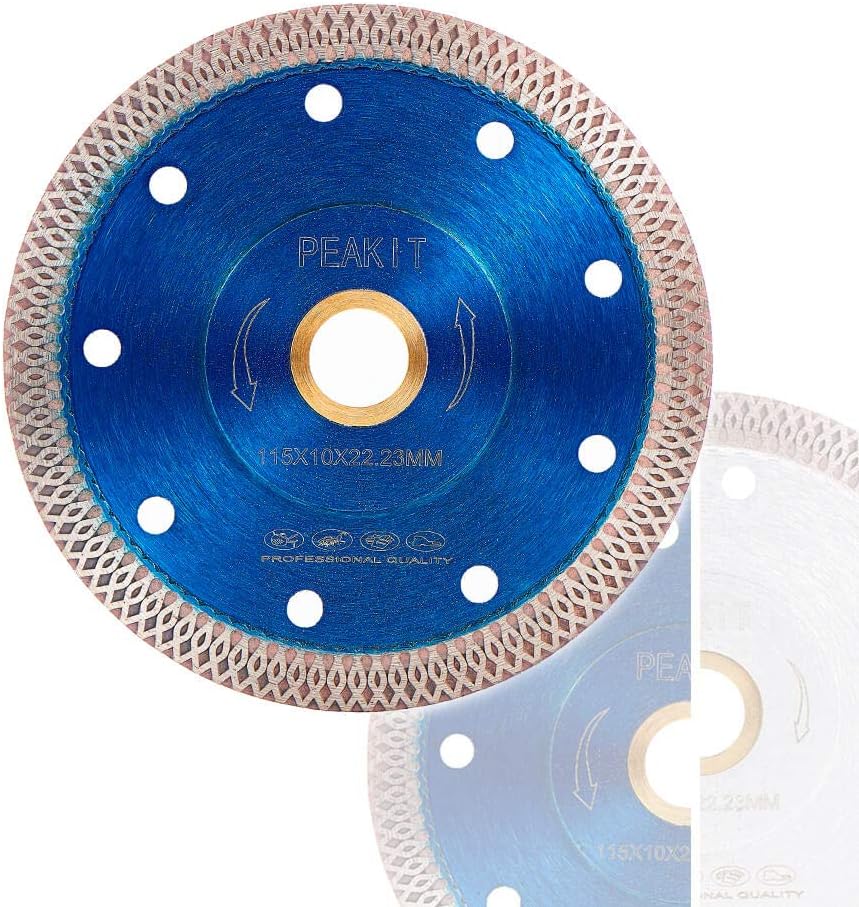 Tile Cutter Blade 4.5 Inch Porcelain Diamond Blade Ceramic Cutting Disc Wheel for Angle Grinder, Reversible Color