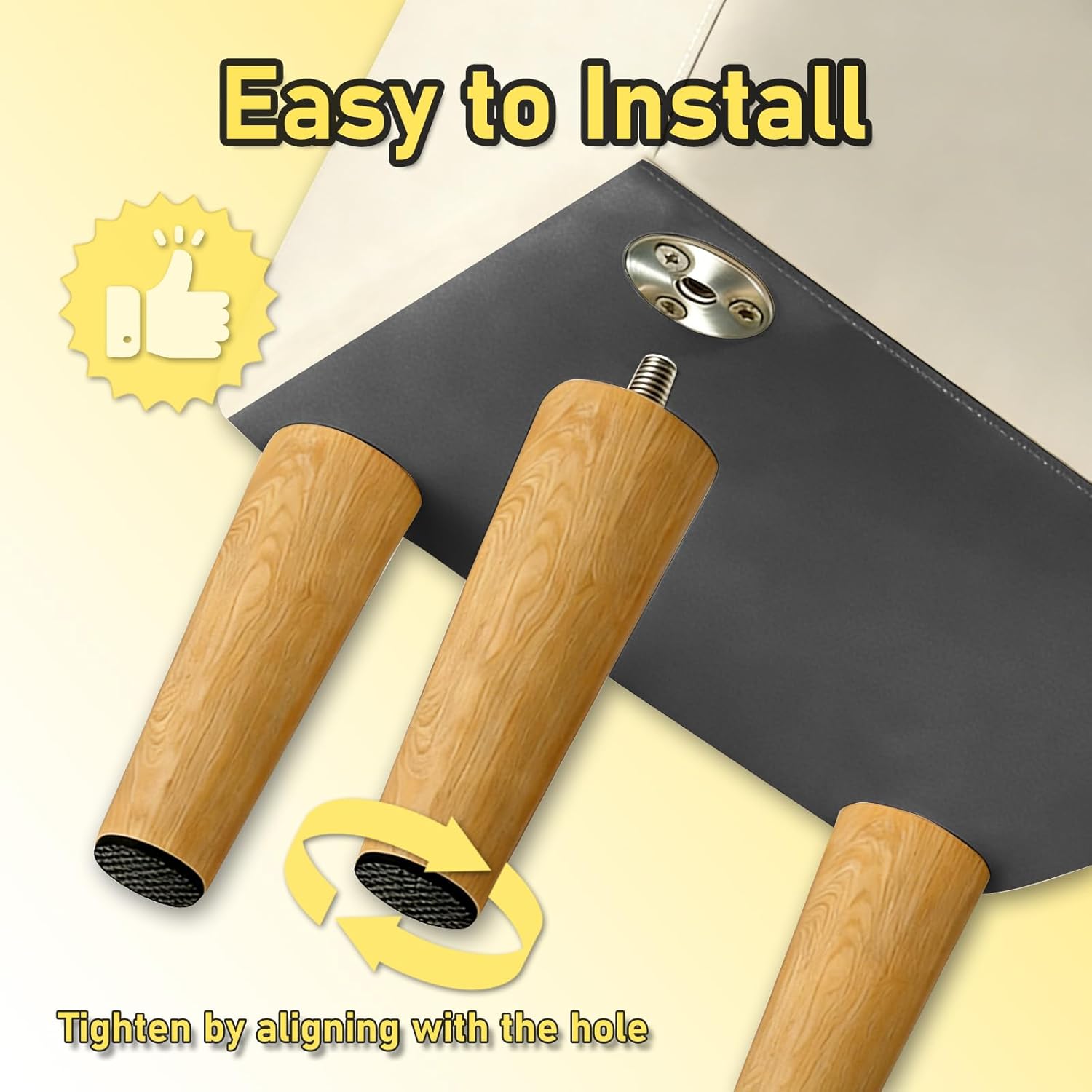 Split Ottoman Dog Ramp for Couch & Bed, 2-in-1 Foldable Dog Stairs with Non-Slip Surface, Solid Wood Pet Ramp for Small & Senior Dogs, Gentle 23° Incline, Modern Furniture Style