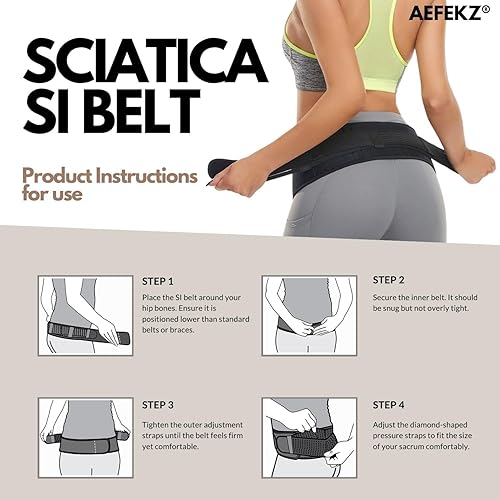 Miniatura 7 de Cinturón Si para mujereshombres, cinturón de apoyo pélvico, ideal para ciática, dolor de espalda baja, hipermovilidad, enfermedad posparto,