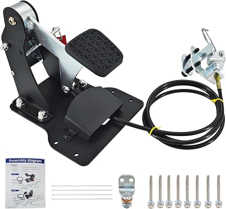 car pedal system Universal Dual Brake Passenger Side Set, Stainless Steel Instructor Brake with Adjustable Stand, Large Area Pedal & Double Bearing Mechanism for Driver Training and Practice Vehicles Color:Col.17 Matte Khaki (Clearance) productfeed warme Handschuhe, selbst gestrickte