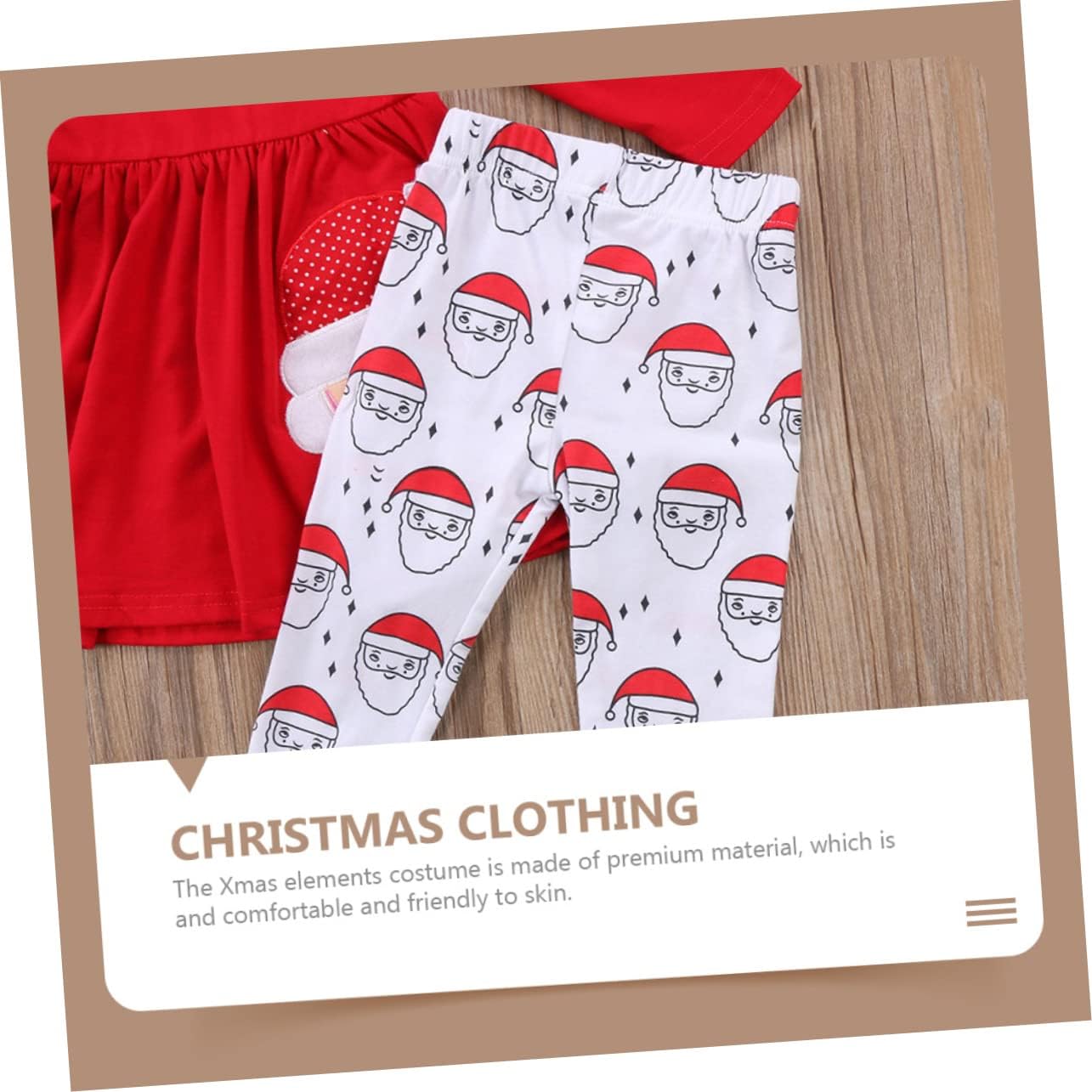 Vaguelly Christmas Costume Christmas Dress Girl Santa Outfit Santa Print Long Sleeve Dress Xmas Costume Christmas