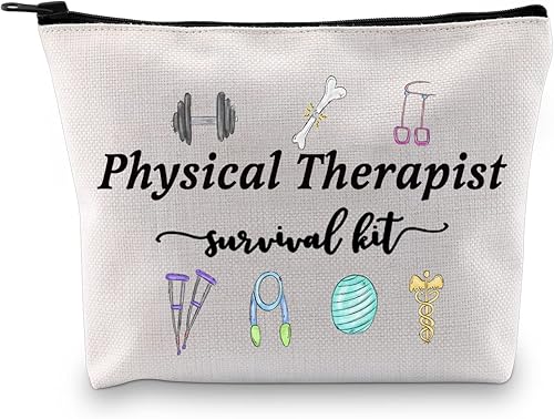 Vista 15 de GJTIM Physical Therapist Gift PT Apreciation Thank You Gift Physical Therapist Survival Kit Bolsa de maquillaje, Kit de supervivencia PT Negro
