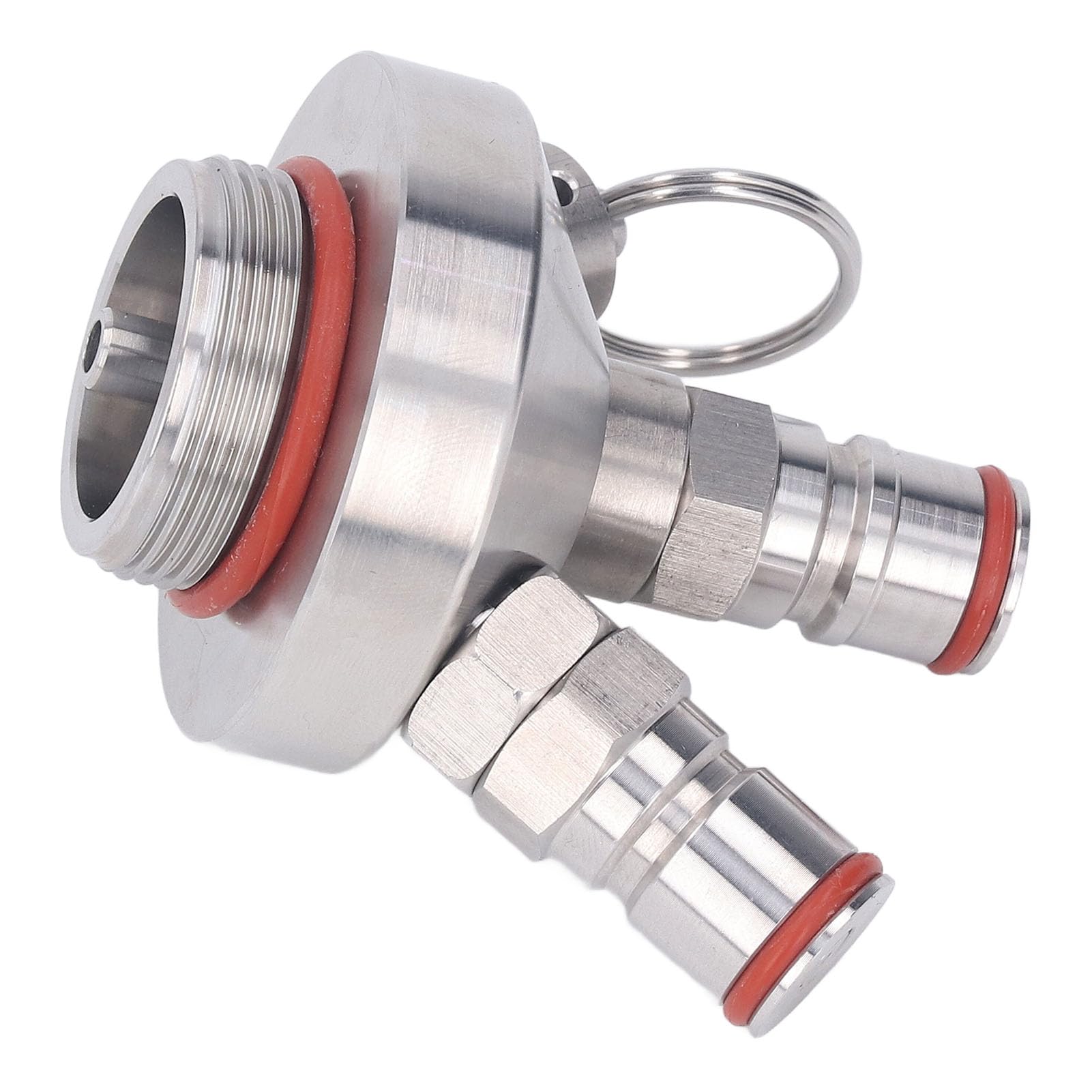 GLOGLOW Mini Distributeur de Fût à Double Verrouillage à Bille, Robinet à Lance avec Déconnexion Rapide MFL et Tuyau de Bière de 20 Pouces pour Mini Fût de 2 L, 3,6 L, 4, 5, 10,