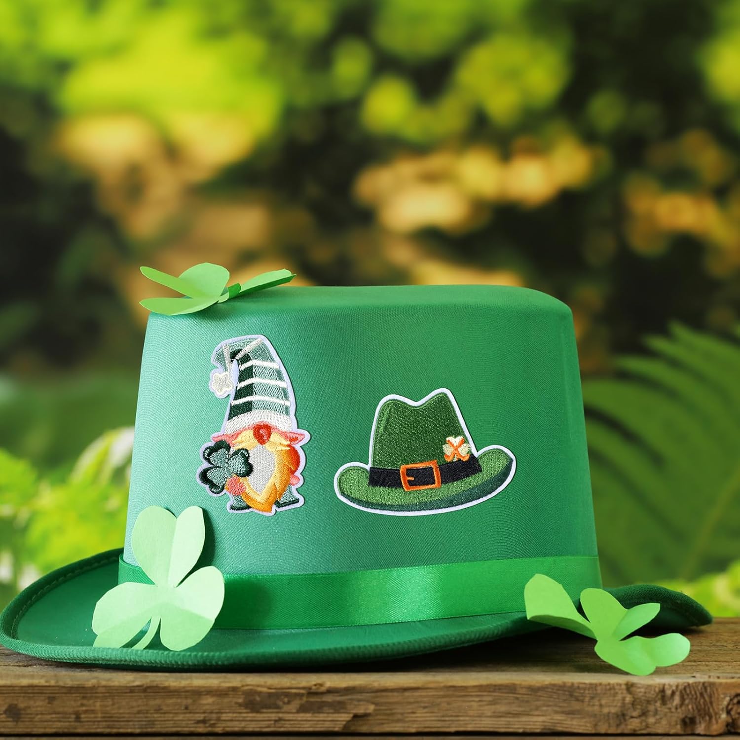 Hoolerry 14 Pcs St Patricks Day Iron on Patches Colorful Shamrock Sew on Embroidered Clover Patches DIY Crafts Gifts for Holiday Clothing Jeans Backpack Hat(Clover) - Image 6