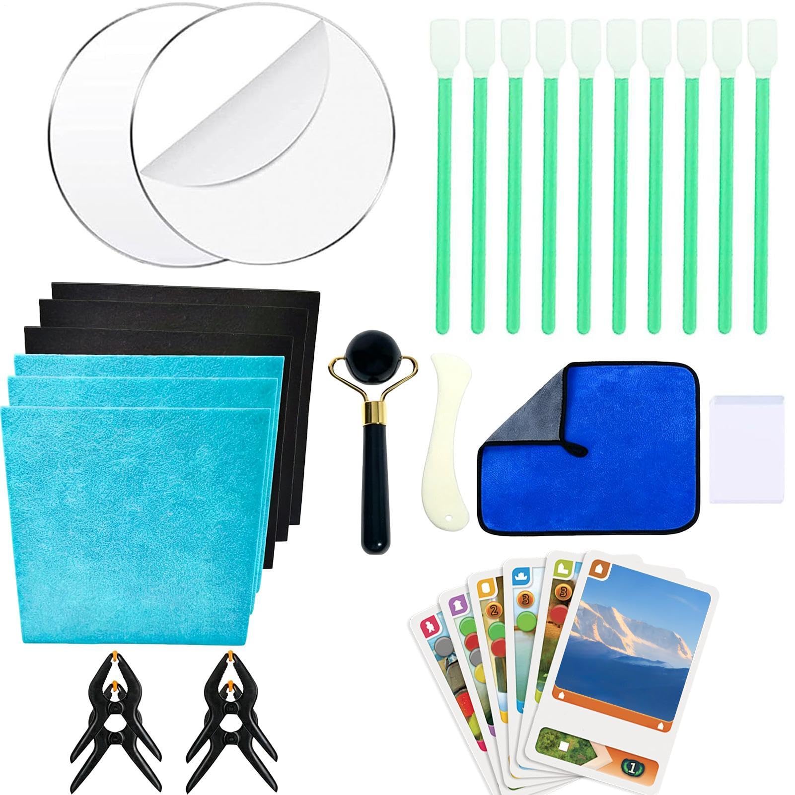Kit de limpieza de tarjetas coleccionables con herramientas de alisado 8