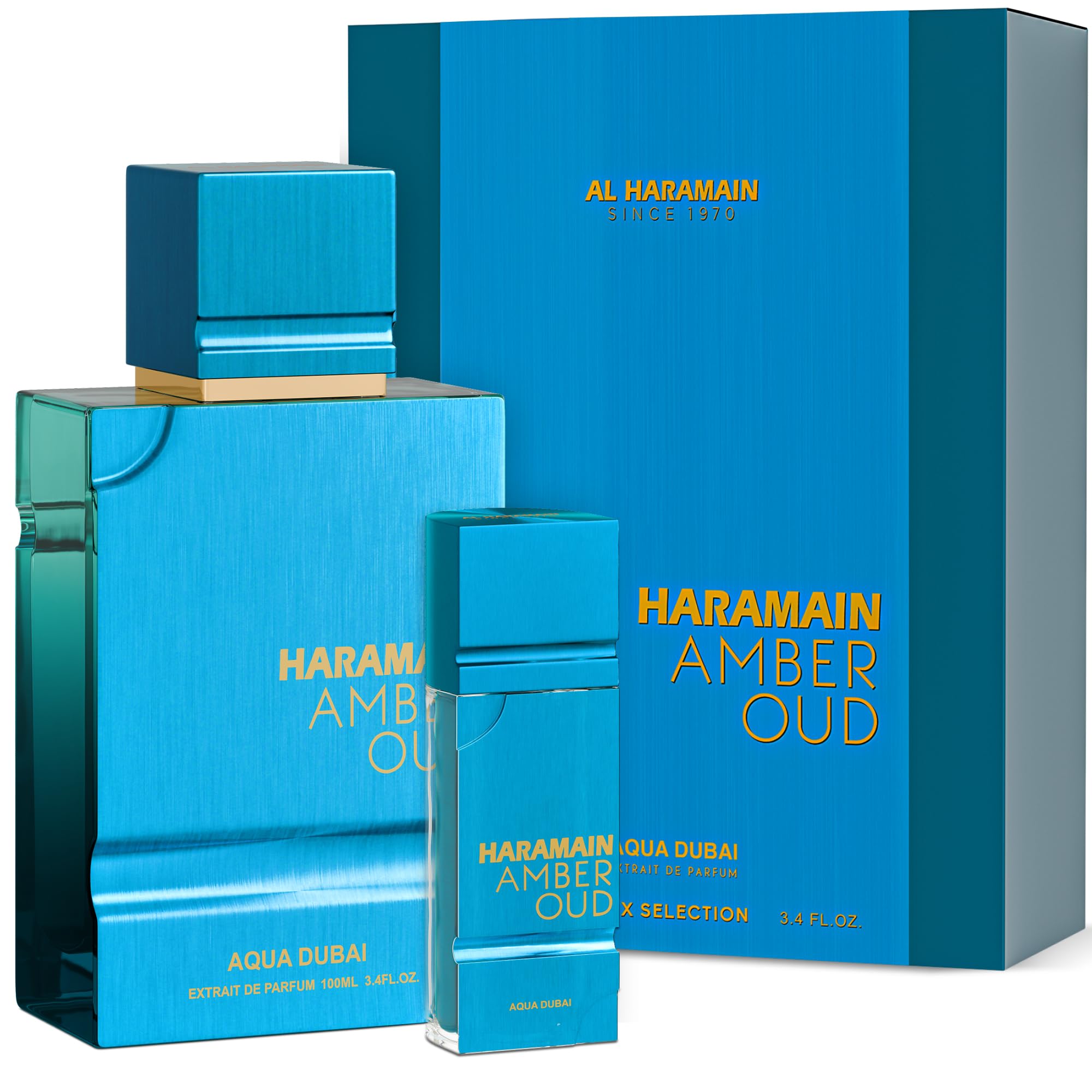 Al Haramain Amber Oud Aqua Dubai bottle — Imagination dupe