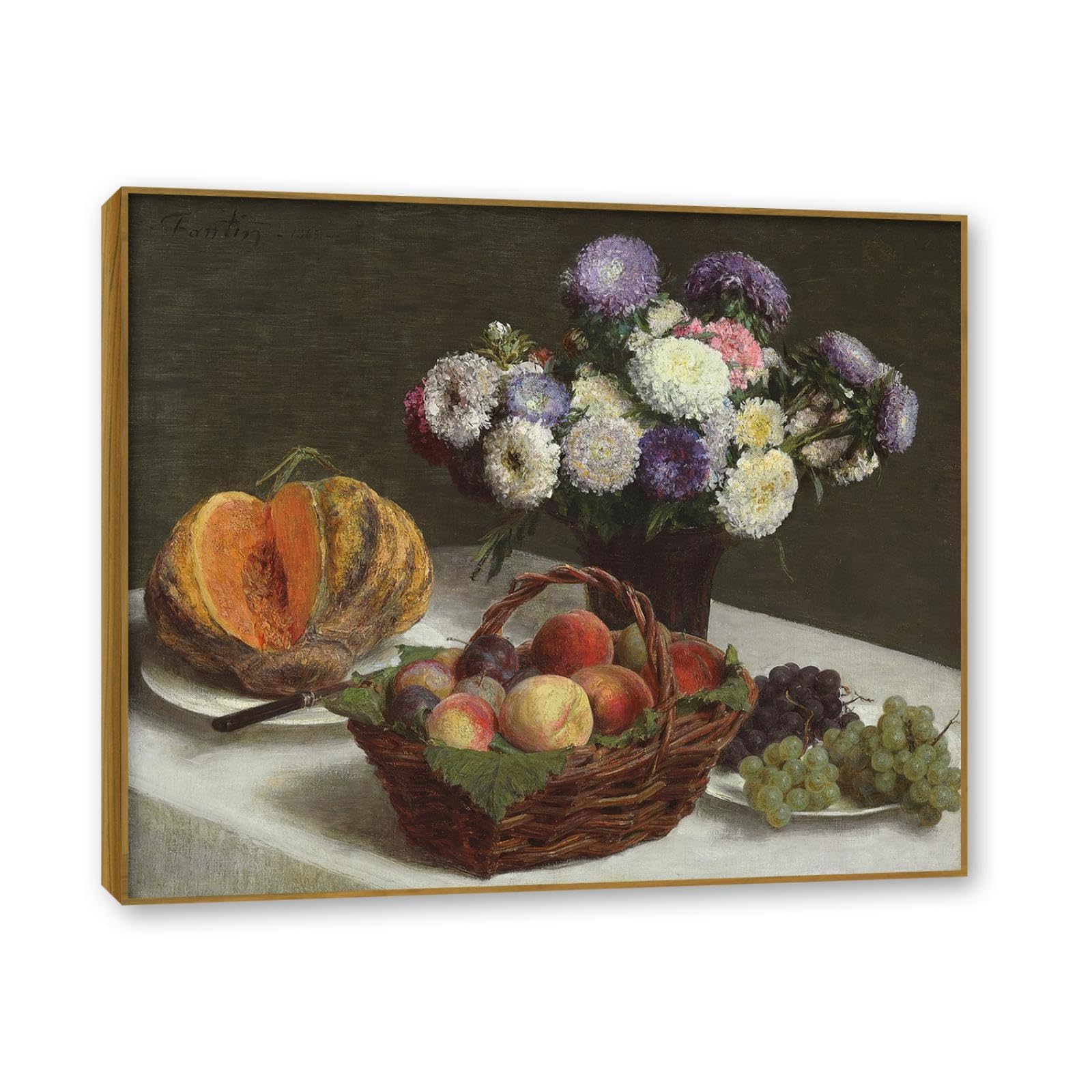 Tableaux Henri Fantin Latour nature morte impression sur toile 30x36cm