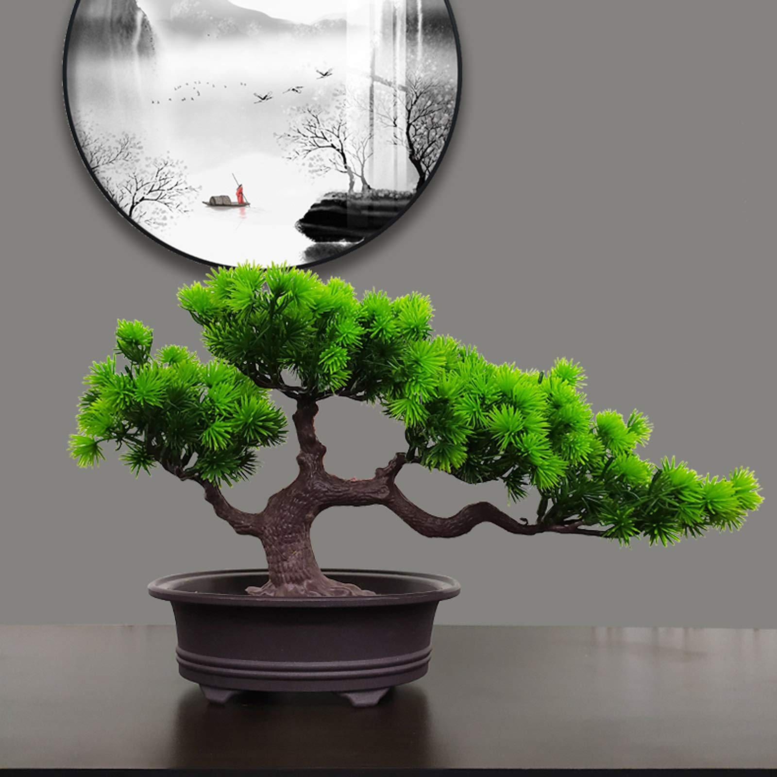 árbol falso Simulación Bonsai Pequeños Adornos Pequeños árboles Potted Plantas Verdes Bienvenido Pine Pine Plastic Flores Artificiales Decoración Interior Decoración Artesanía Regalos Plantas Artifici