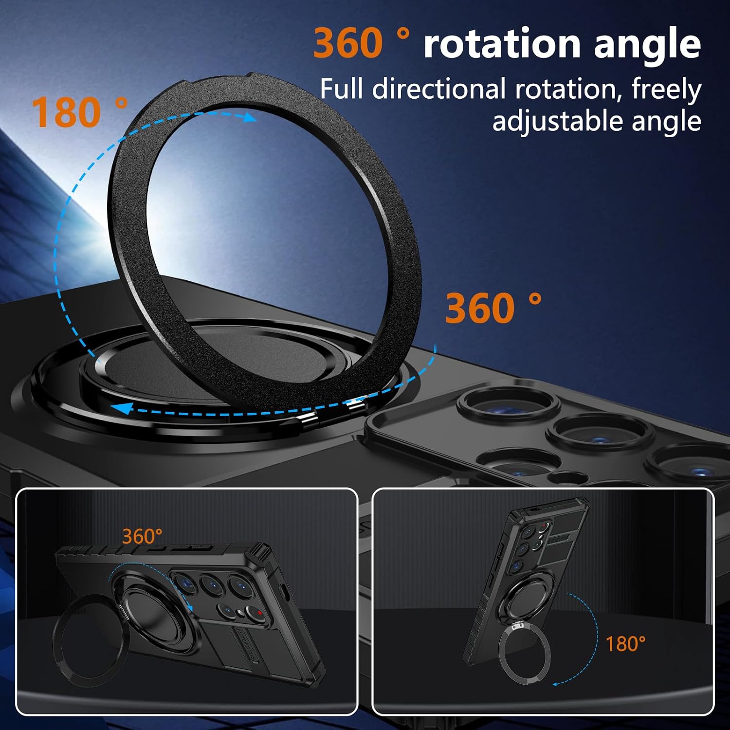 Magnetic Stand Case for Samsung Galaxy S24 Ultra Wireless Charging image 5