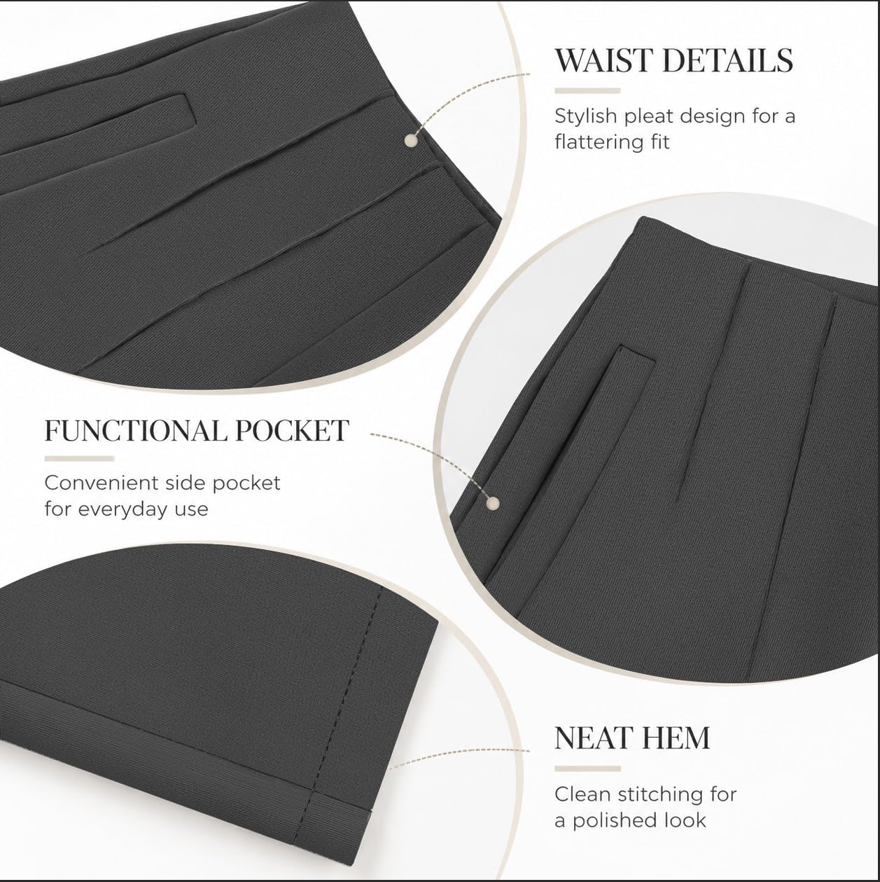  Womens Stretchy Dress Pants 2026 Trendy High Waisted Pleated Straight Leg Business Work Casual Trousers thumbnail