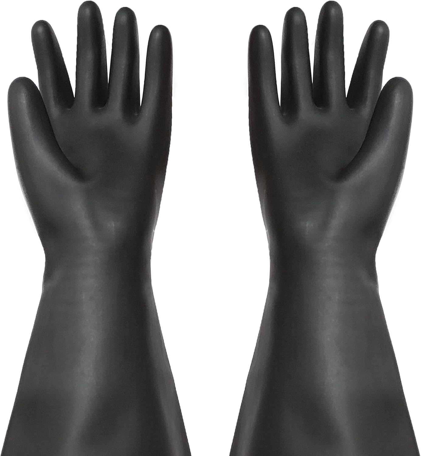 Heavy Duty Sandblasting Gloves 27.5" Rubber Gloves for Sandblaster Protective Safety Work Black Striped