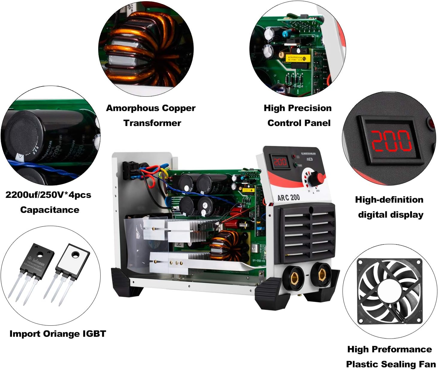 Promo Discount Up To 70% Off Arc 110/220V Welder IGBT Smart MMA Stick DC Inverter 160a Welder with Digital LCD Display for Beginner Welding Machine Electrode Holder Ground Work Clamp Conversion Line Adapter Cable