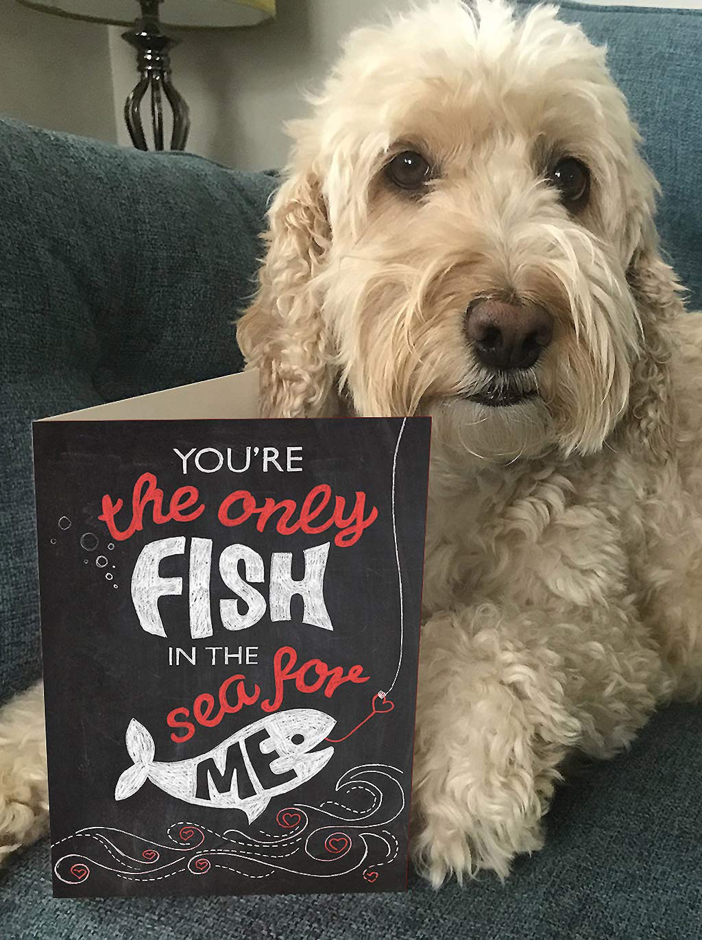 Carte Saint-Valentin Humour Brainbox Candy - 'Only Fish In Sea For Me' - 12x17cm, Intérieur Vierge