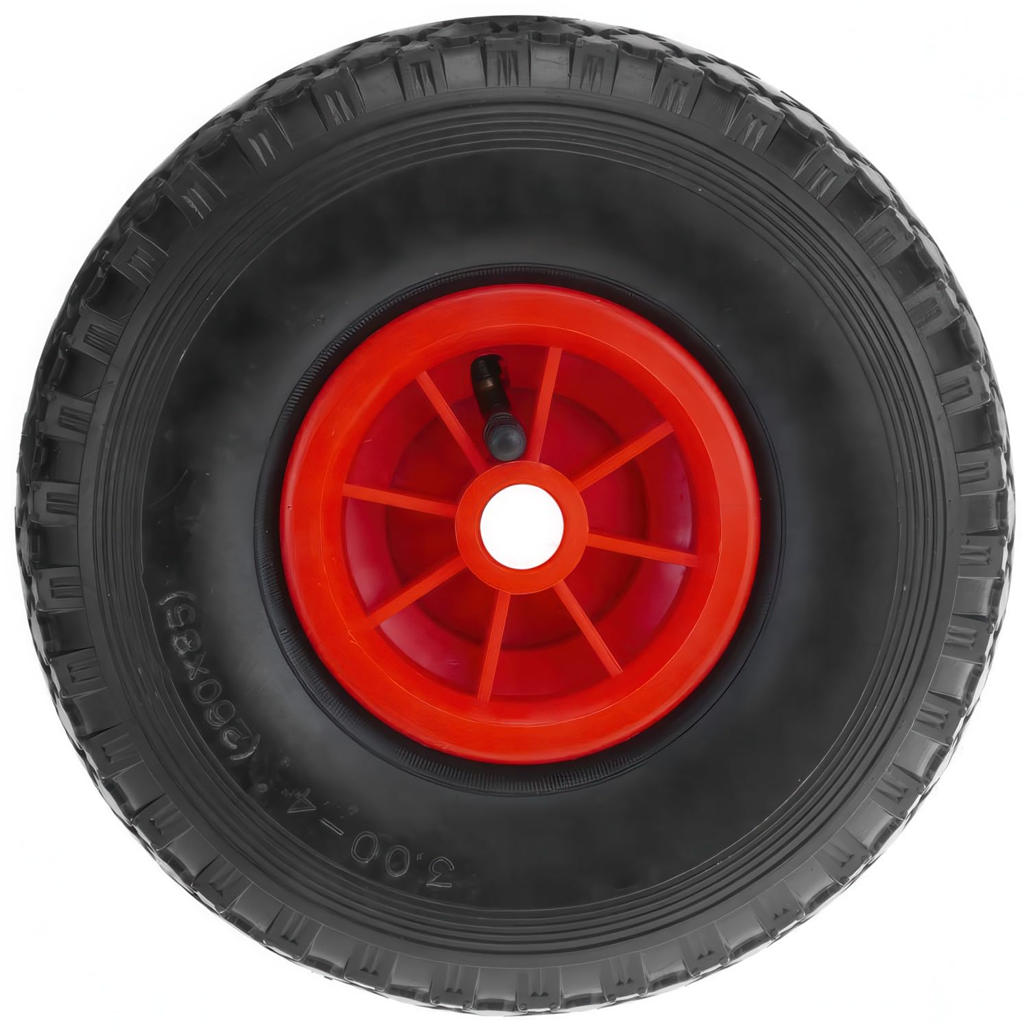 Puncture resistant solid wheelbarrow wheel, Diameter 260 mm, Band width 75 mm, Hub hole diameter, Hub length 75 mm, Load capacity 100 kg, Diameter 260 mm