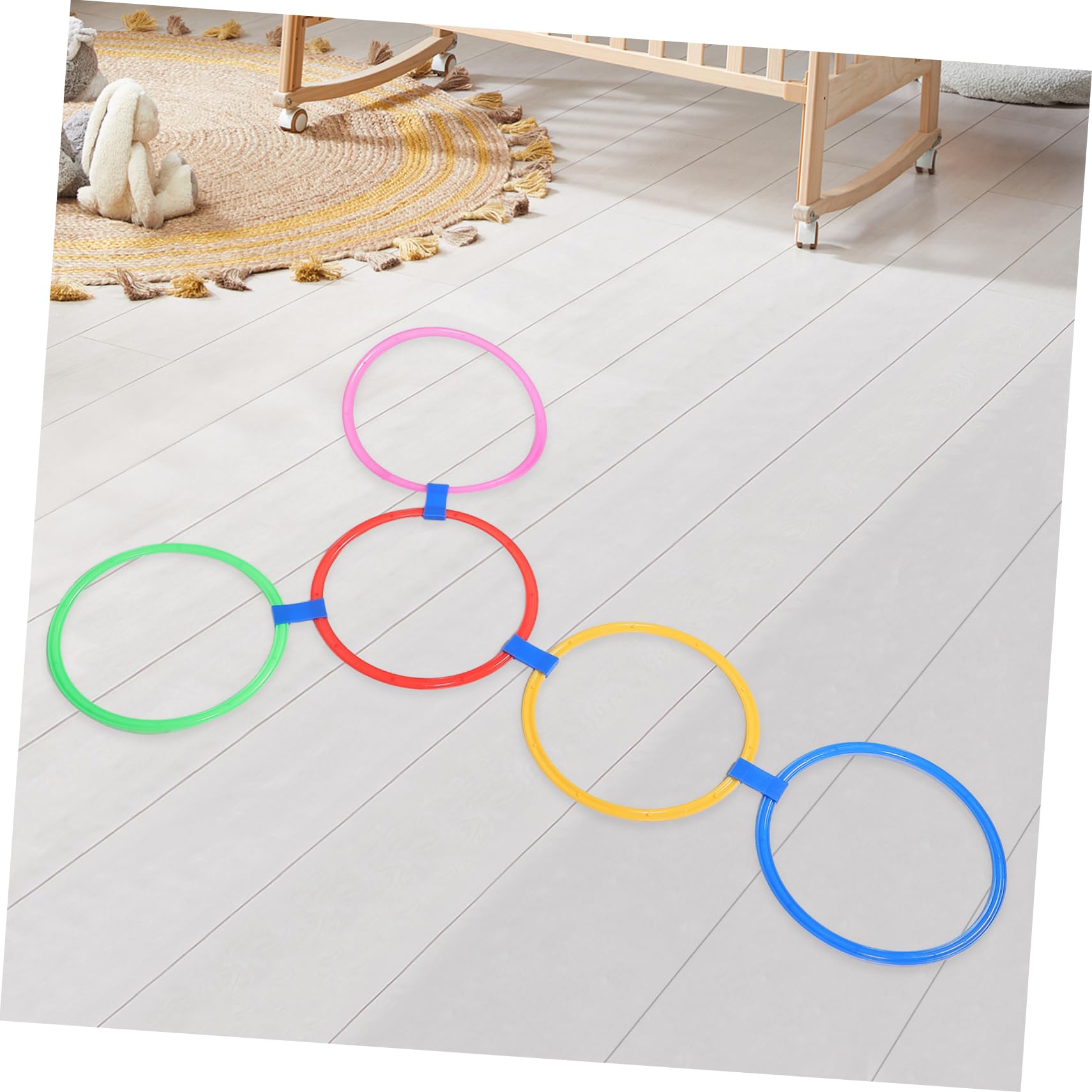Set di Anelli della 28cm con Connettori per Allenamento di Agilità Bambini, Attività per Interni ed Esterni, Sviluppo Coordinazione, Gioco Sensoriale per Scuola e Giardino
