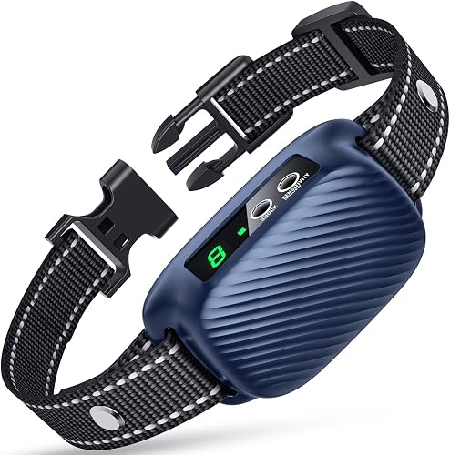 Dog Bark Collar, Automatic Bark Collar with 8 Sensitivity Levels,Smart Waterproof No Bark Collar with Beep Vibration Modes, Rechargeable Anti Barking Collars for Large Medium Dogs-K04