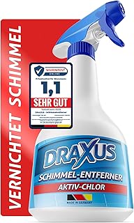 DRAXUS Profi Schimmelentferner mit innovativem Hafteffekt I Extra starkes Schimmelspray für Wand, Bad, Silikonfugen & mehr I Entfernt Schimmel hocheffektiv (Aktiv-Chlor) 500 ml