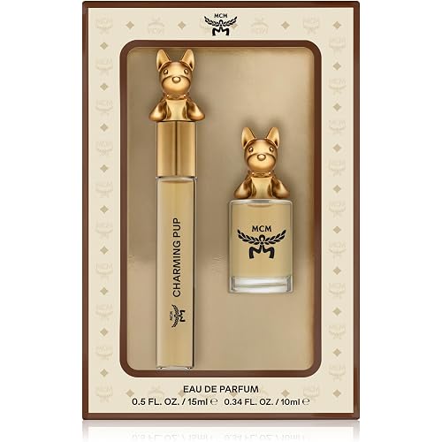 MCM Fragrance Collection Charming Pup Eau de Parfum Duo Gift Set - Mini Spray 0.34 Fl. Oz. and Travel Spray 0.5 Fl. Oz.