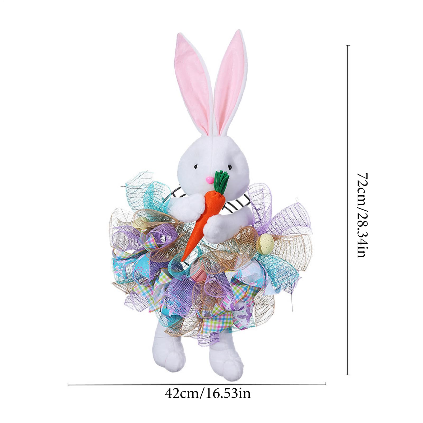 Corone Pasquali per Porta d'Ingresso Bunny Artificiale Divertente e