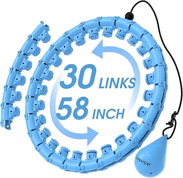 JKSHMYT Weighted Hula Circle Hoops for Adults Weight Loss, Infinity Fit Hoop Plus Size, 30 Detachable Links, Exercise Hoop for Women and Beginners