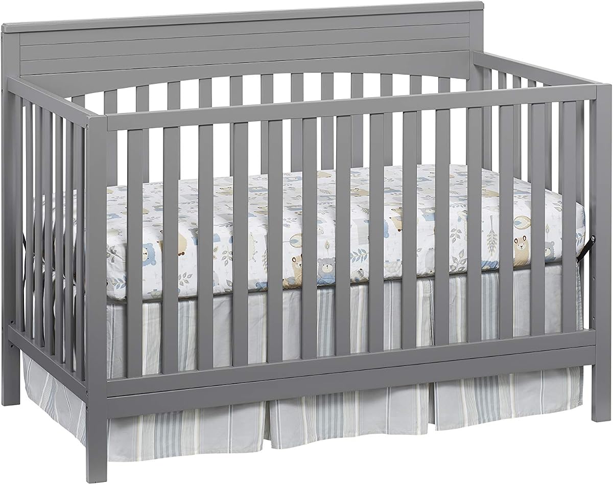 Cuna convertible 4 en 1 Oxford Baby Harper, gris paloma, certificación GreenGuard Gold