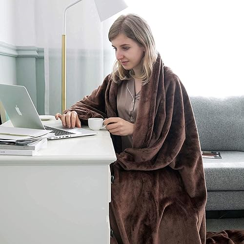 Miniatura 5 de MOONLIGHT20015 Manta de vellón tamaño Queen  Manta supersuave y mullida para sofá y sofá  Mantas y mantas ligeras de lujo de microfibra mullida de