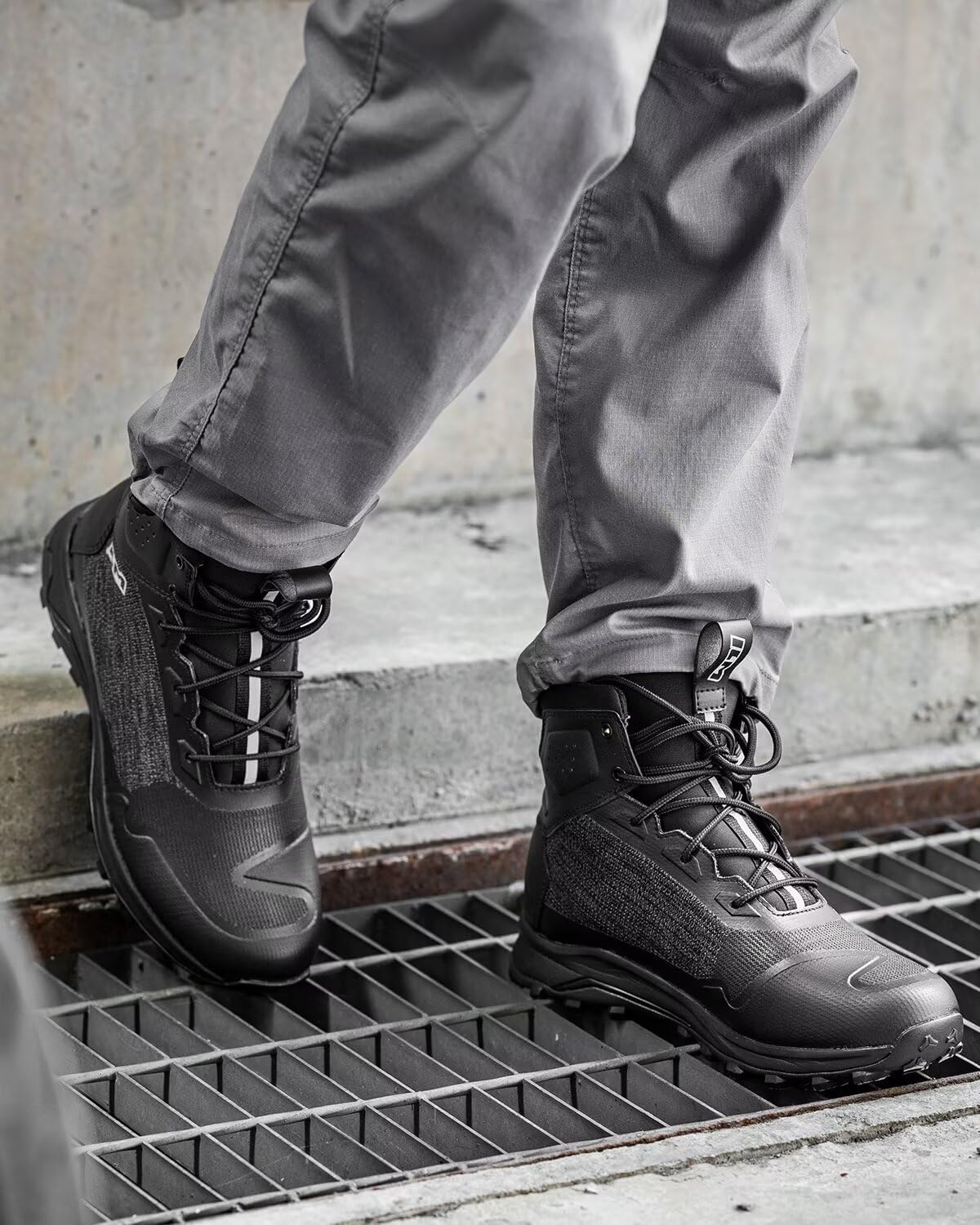 ILM Motorcycle Riding Shoes for Men Black Lightweight Protective Boots with Ankle Support Breathable Anti-Slip Motorbike Street Model UB34