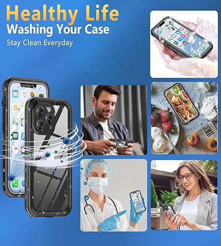 Miniatura 7 de Diseño para iPhone 13 Pro Max, funda impermeable a prueba de golpes, funda protectora de cuerpo completo para iPhone 13 Pro Max de 6.7 pulgadas